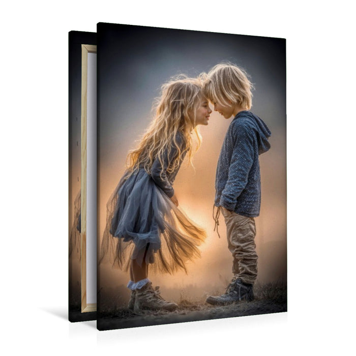 Premium Textil-Leinwand Ich hab dich lieb