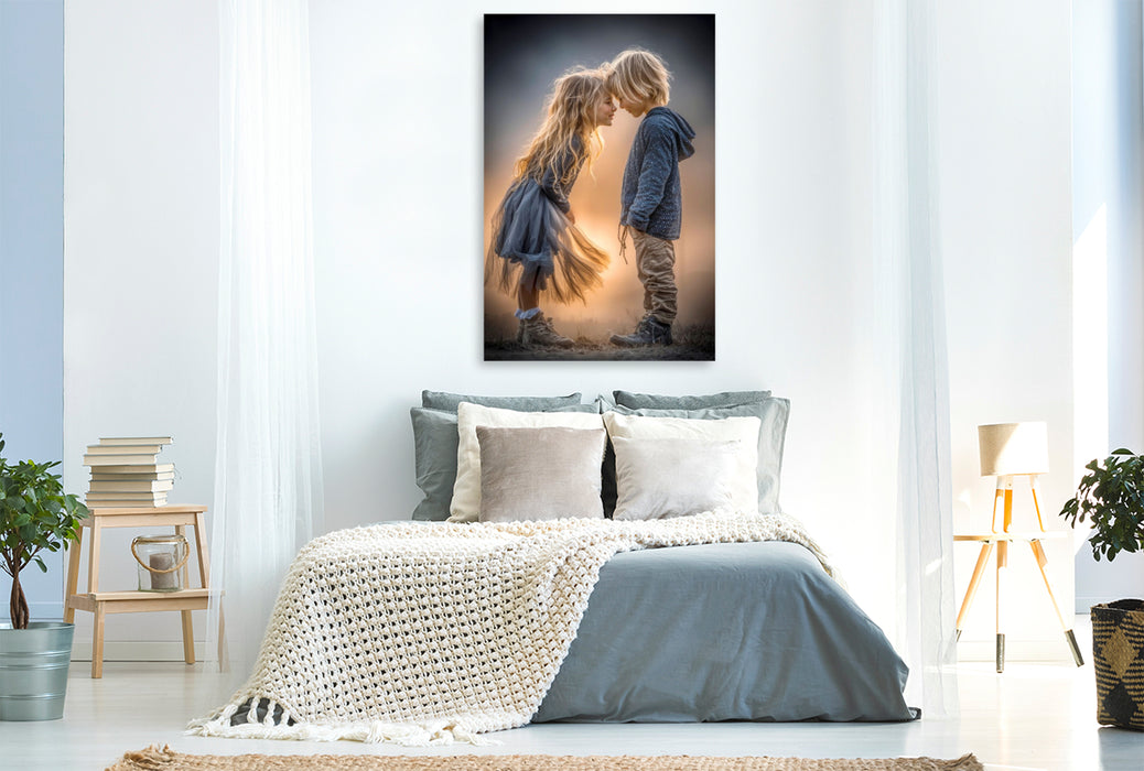 Premium Textil-Leinwand Ich hab dich lieb