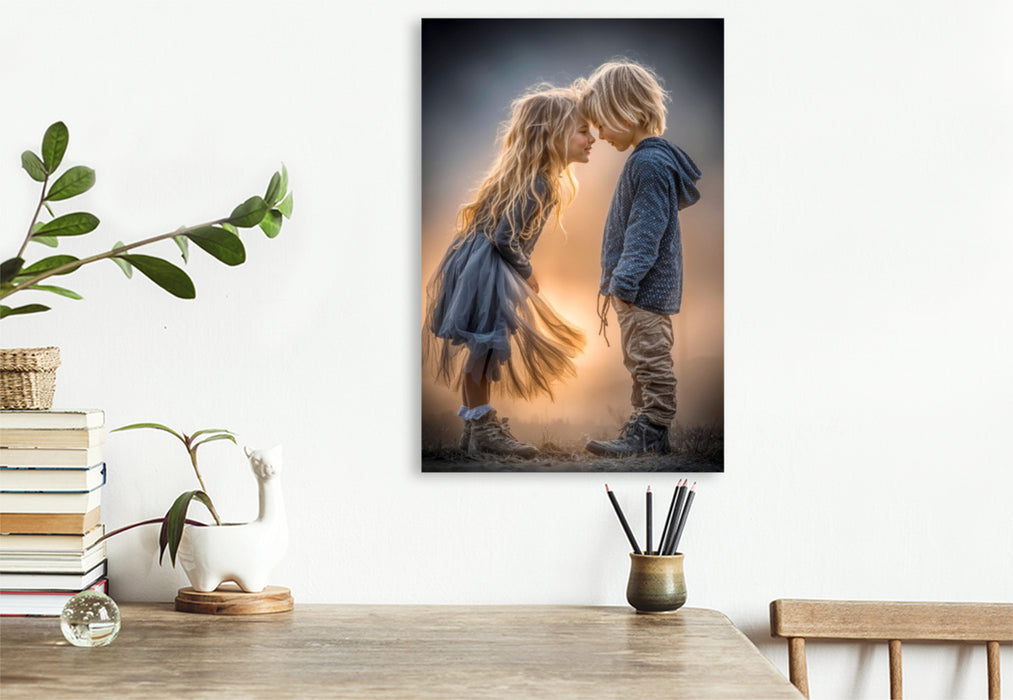 Premium Textil-Leinwand Ich hab dich lieb