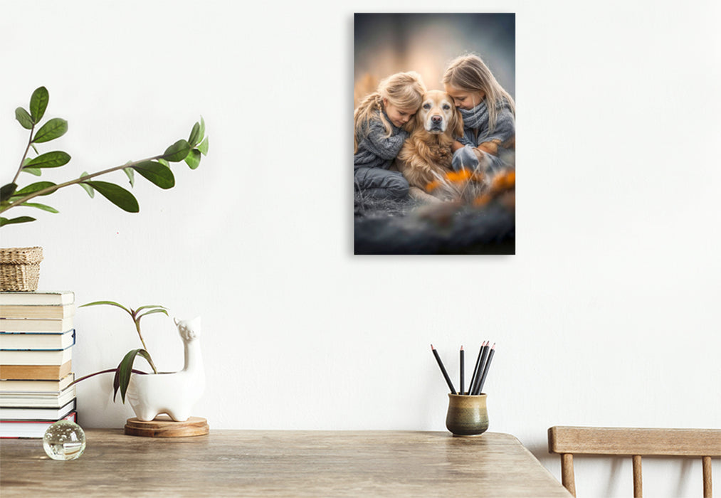 Premium Textil-Leinwand Vertraut und glücklich miteinander - den Moment genießen