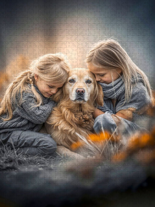 Vertraut und glücklich miteinander - den Moment genießen - CALVENDO Foto-Puzzle'