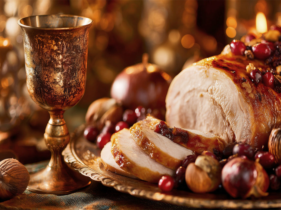 Ein gedeckter Tisch voller Dankbarkeit und Herbstgold - CALVENDO Foto-Puzzle'