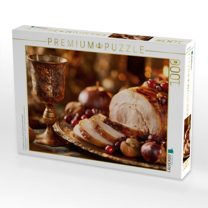 Ein gedeckter Tisch voller Dankbarkeit und Herbstgold - CALVENDO Foto-Puzzle'