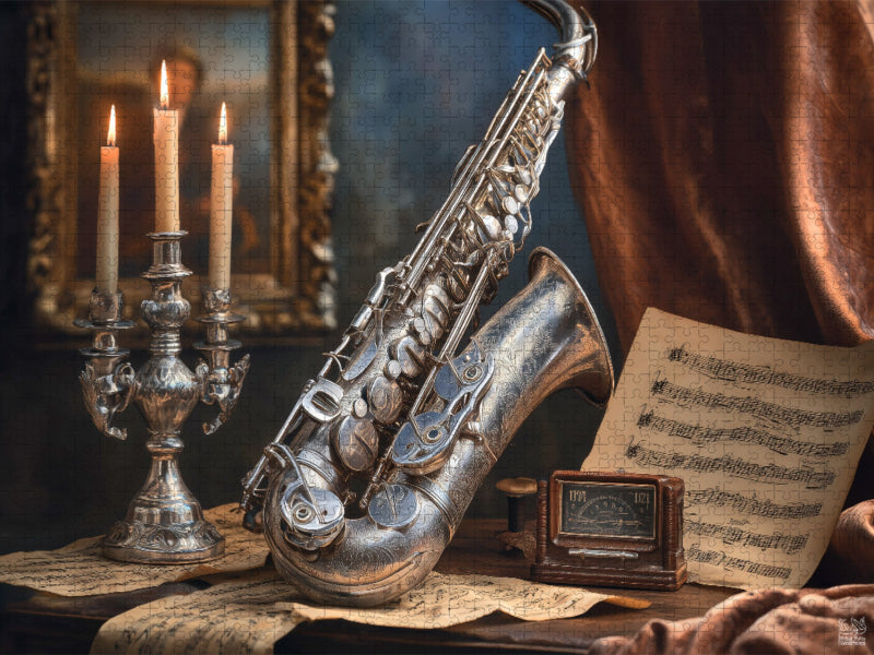 Im Frost der Saiten erwacht der Klang des Winters - CALVENDO Foto-Puzzle'