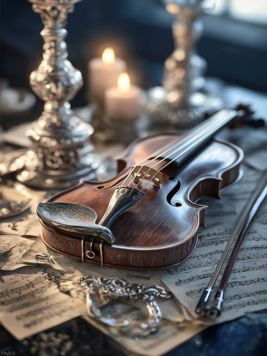 Winter zwingt die Saiten in eisige Stille - CALVENDO Foto-Puzzle'