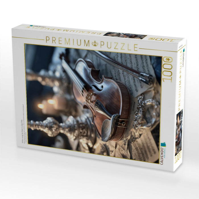 Winter zwingt die Saiten in eisige Stille - CALVENDO Foto-Puzzle'