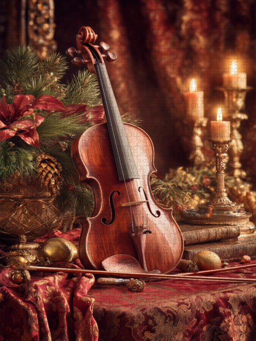 Weihnachtssaiten glühen im Atem der Nacht - CALVENDO Foto-Puzzle'