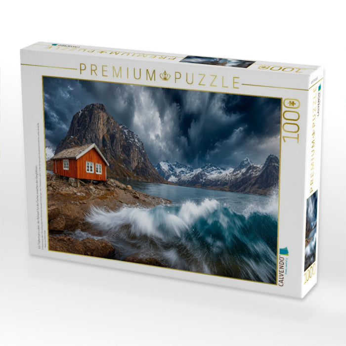 Ein `Fisherman´s cabin`. der Ruheort für die Fischer zwischen den Fangfahrten - CALVENDO Foto-Puzzle'