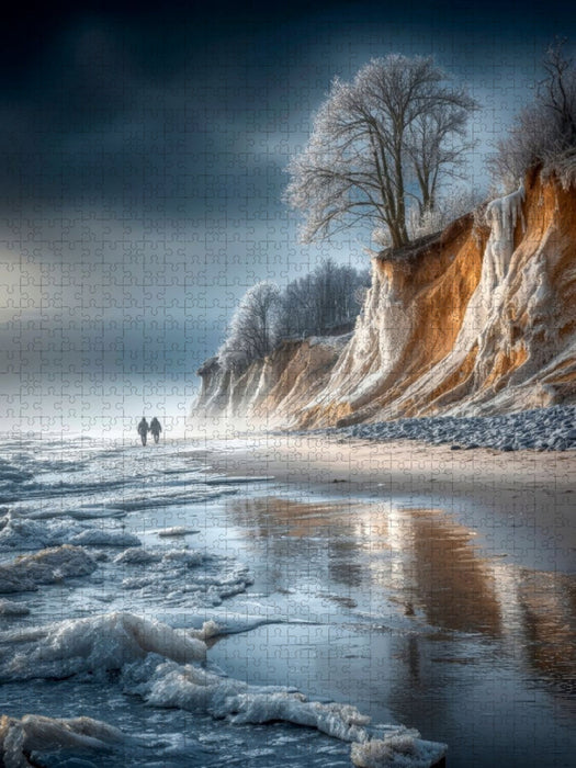 Ein Blick entlang der Steilküste - CALVENDO Foto-Puzzle'