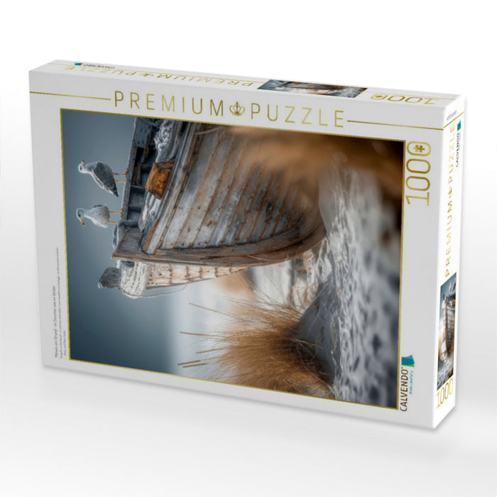 Möwen am Strand - im Sommer wie im Winter - CALVENDO Foto-Puzzle'