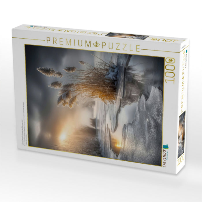 Lichtstrahlen durchbrechen Dünengräser - CALVENDO Foto-Puzzle'