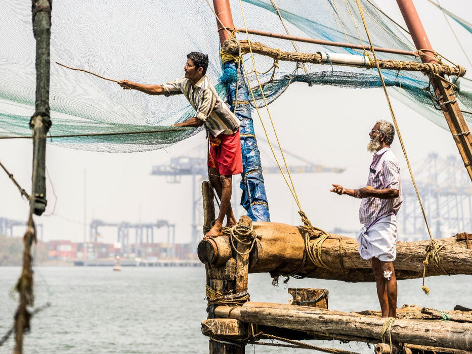 Kochi - Netzfischer - CALVENDO Foto-Puzzle'