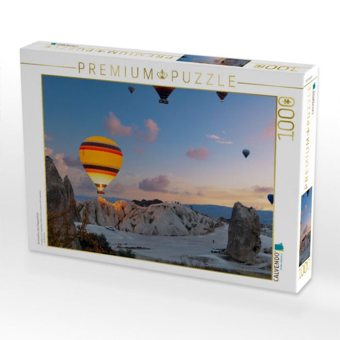 Feuerballon über Kappadokien - CALVENDO Foto-Puzzle'