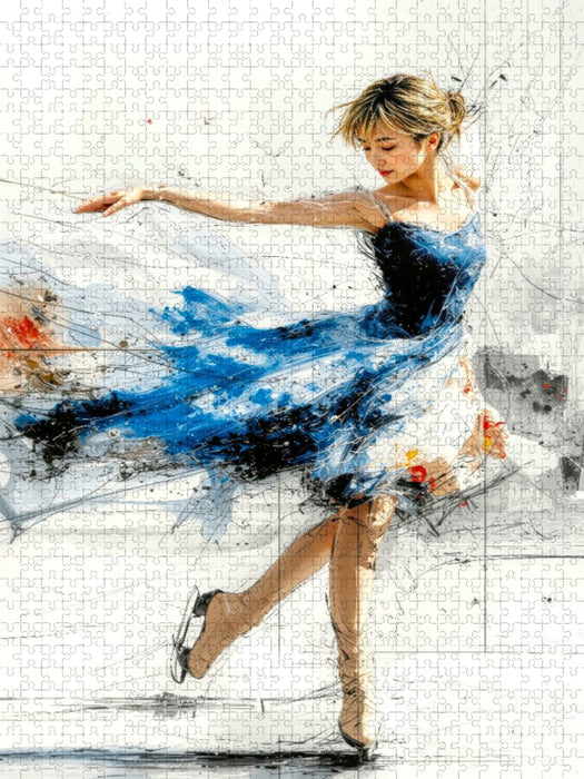 Eiskunstlauf - die Kür auf dem Eis - CALVENDO Foto-Puzzle'