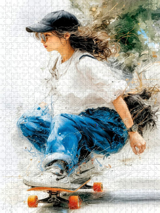 Skaten - was die Straße hergibt - CALVENDO Foto-Puzzle'