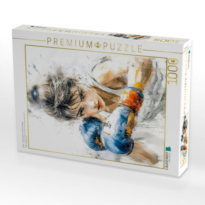 Boxen - keine Angst vor harten Schlägen - CALVENDO Foto-Puzzle'