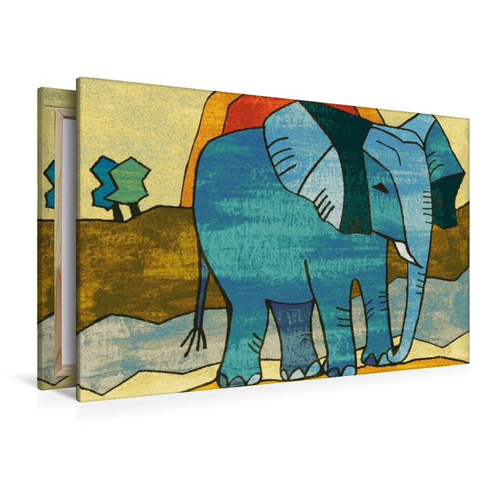 Premium Textil-Leinwand Elefanten-Traum 10