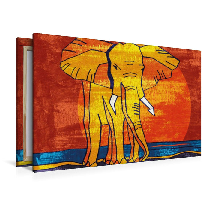 Premium Textil-Leinwand Elefanten-Traum 8