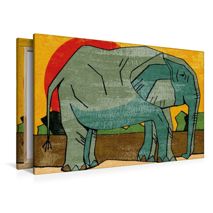 Premium Textil-Leinwand Elefanten-Traum 6