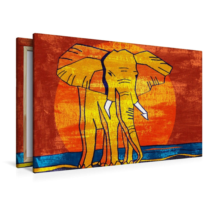 Premium Textil-Leinwand Elefanten-Traum 8