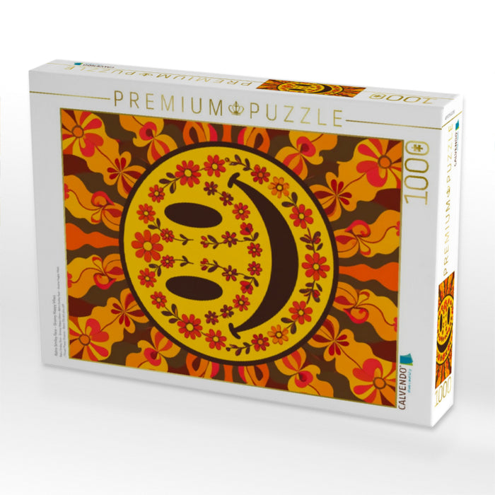 Retro Smiley Face – Groovy Happy Vibes - CALVENDO Foto-Puzzle'
