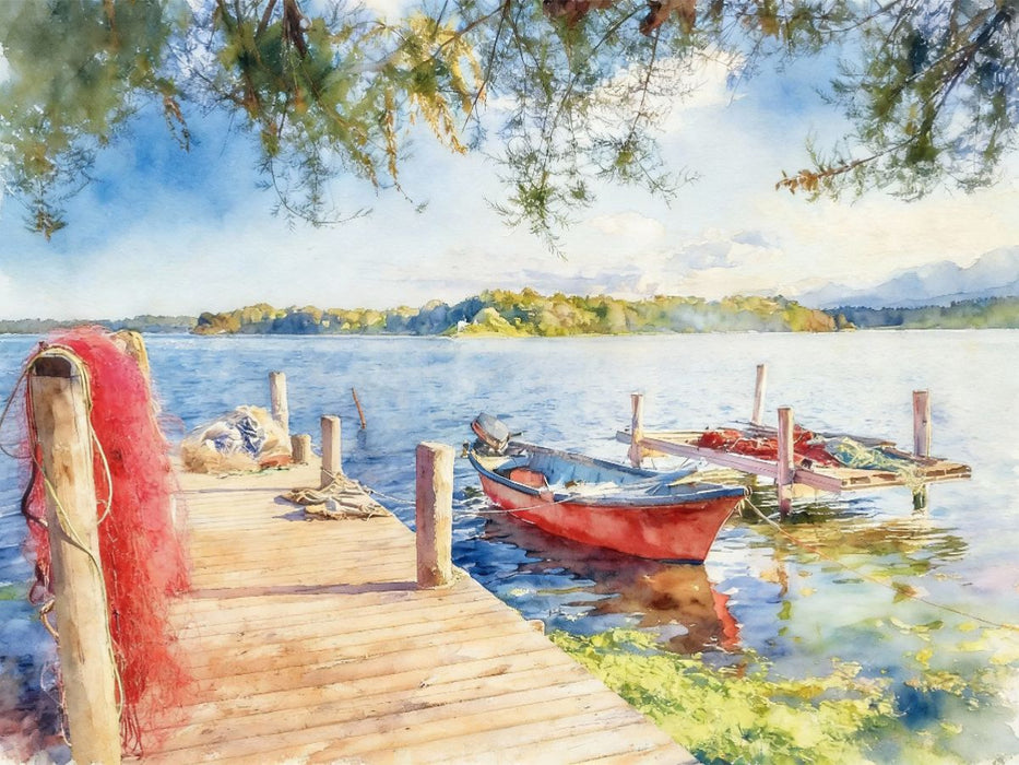 Promenado de l'etang d'Urbine - CALVENDO Foto-Puzzle'