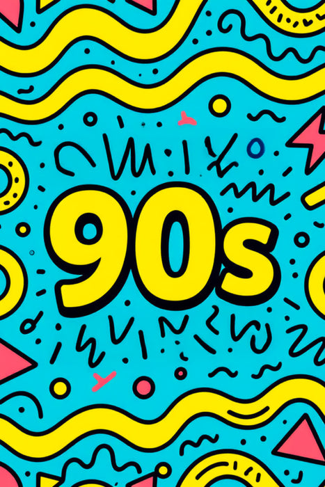 Premium Textil-Leinwand P90s Pop Neon Patterns Fresh Pop Culture Fresh Pop Culture