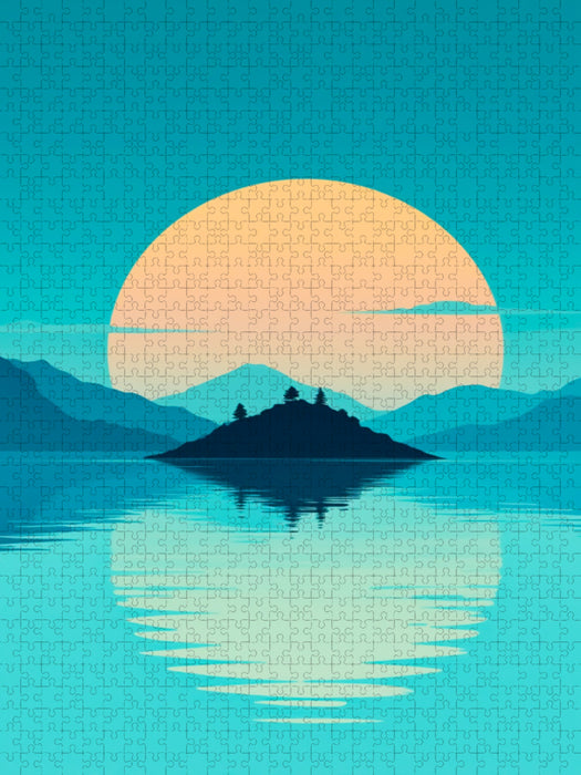 Spiegelung von Himmel und Erde - CALVENDO Foto-Puzzle'