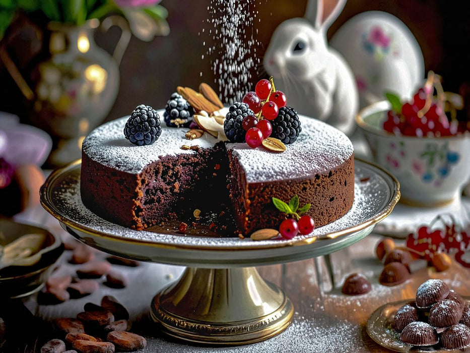 Italienischer Schokoladen Mandel Kuchen Capreser Art - CALVENDO Foto-Puzzle'