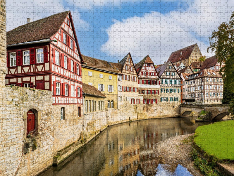 Stadtansicht von Schwäbisch Hall - CALVENDO Foto-Puzzle'