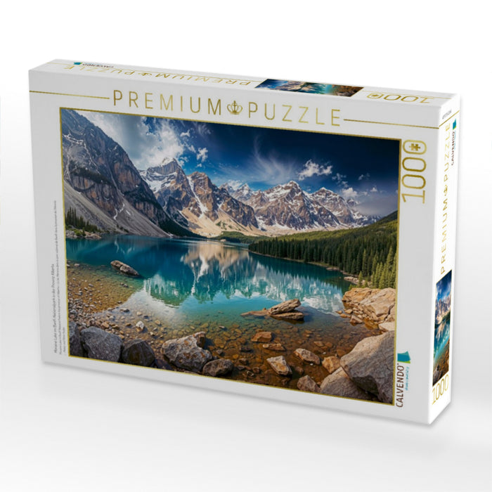 Moraine Lake im Banff-Nationalpark in der Provinz Alberta - CALVENDO Foto-Puzzle'