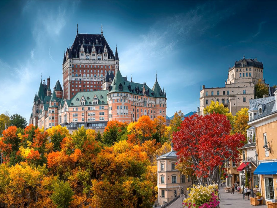 Altstadt von Quebec mit dem Château Frontena - CALVENDO Foto-Puzzle'