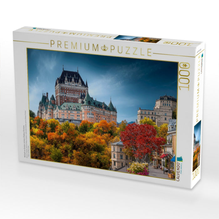 Altstadt von Quebec mit dem Château Frontena - CALVENDO Foto-Puzzle'