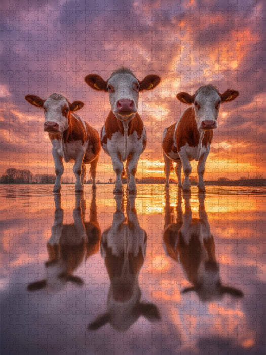Alles spiegelt sich neu und der Kreislauf beginnt von vorn - CALVENDO Foto-Puzzle'
