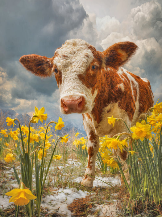 Ein leiser Neubeginn für das Leben tastet sich zurück auf die Weiden - CALVENDO Foto-Puzzle'
