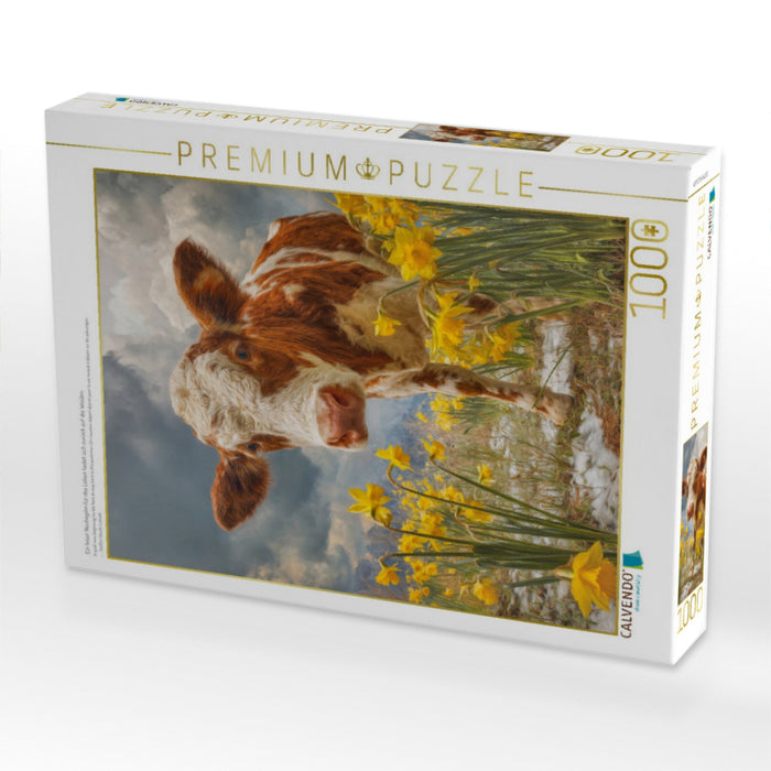 Ein leiser Neubeginn für das Leben tastet sich zurück auf die Weiden - CALVENDO Foto-Puzzle'