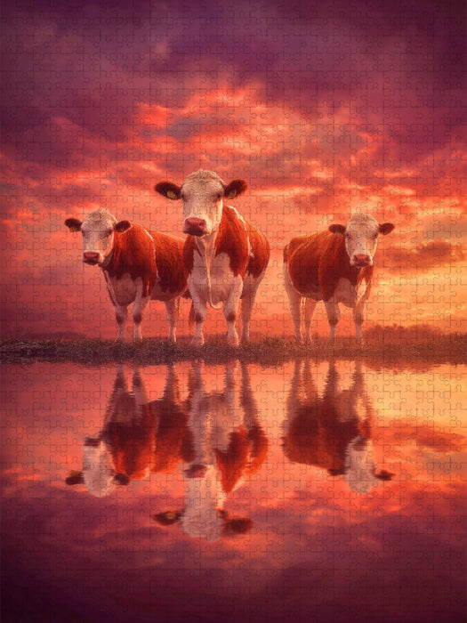 Alles spiegelt sich neu und der Kreislauf beginnt von vorn - CALVENDO Foto-Puzzle'