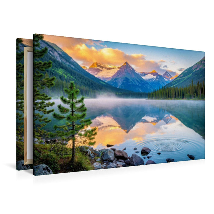 Premium Textil-Leinwand Ein See, der mehr spiegelt als Landschaft.