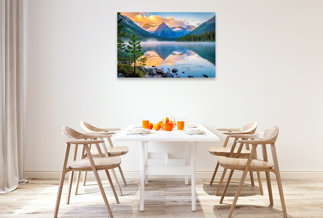 Premium Textil-Leinwand Ein See, der mehr spiegelt als Landschaft.