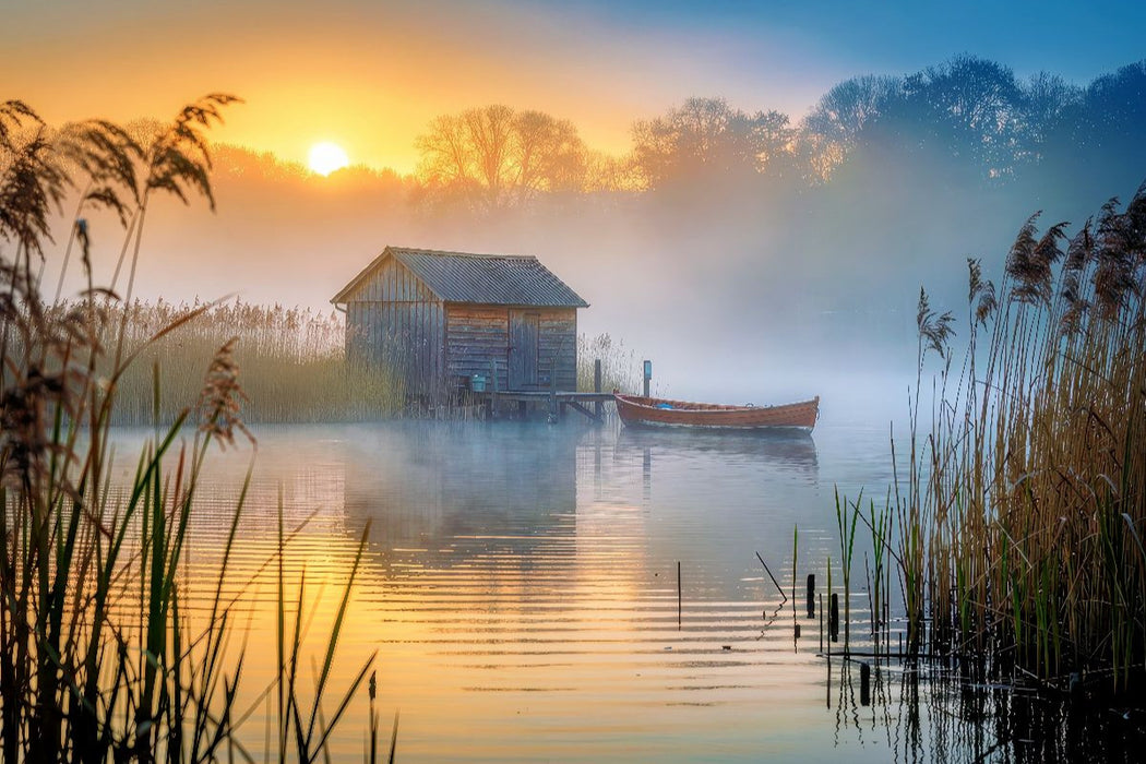 Premium Textil-Leinwand Natur, die den Atem glättet.