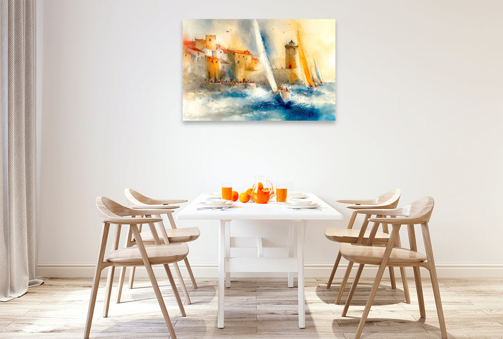 Premium Textil-Leinwand Segeln an den schönsten Stellen