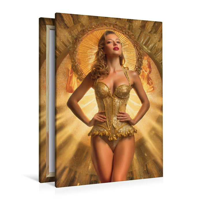 Premium Textil-Leinwand Ein Blick wie flüssiges Gold