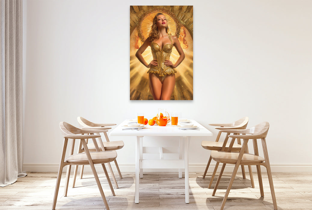 Premium Textil-Leinwand Ein Blick wie flüssiges Gold