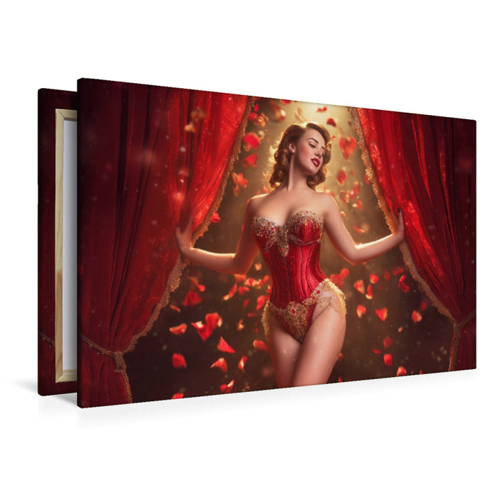 Premium Textil-Leinwand Liebe beginnt, wenn der Vorhang fällt