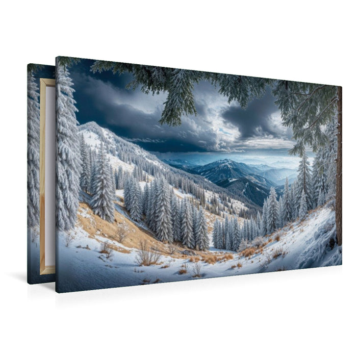 Premium Textil-Leinwand Schwarzwald