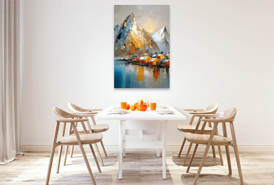 Premium Textil-Leinwand Lofoten