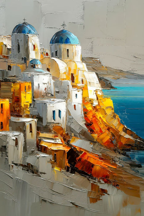 Premium Textil-Leinwand Santorini