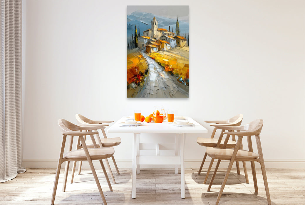 Premium Textil-Leinwand Toskana