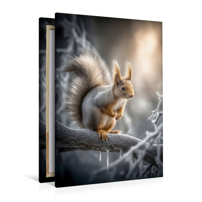 Premium Textil-Leinwand Eichhörnchen