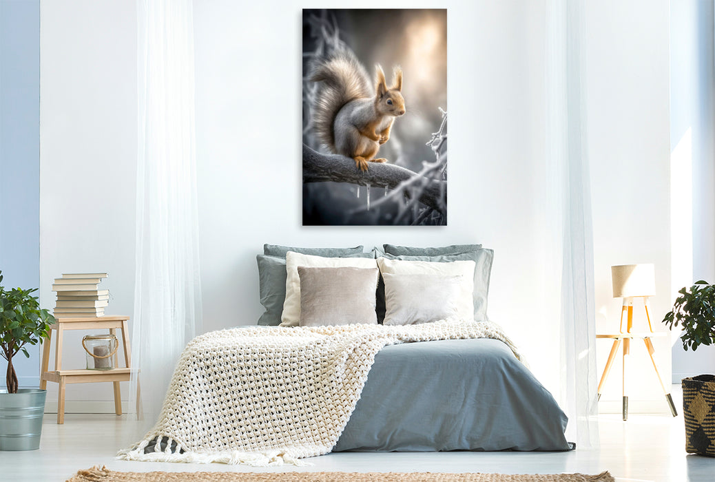 Premium Textil-Leinwand Eichhörnchen